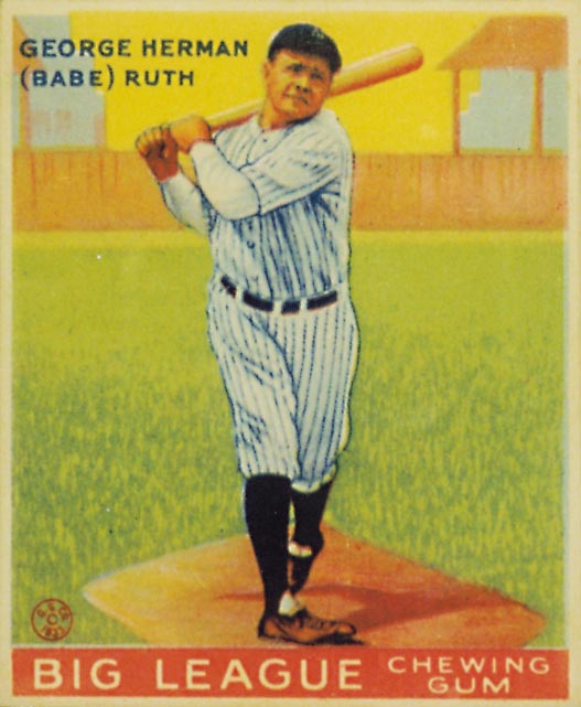 1933 Goudey #144 Babe Ruth Bat DP RC